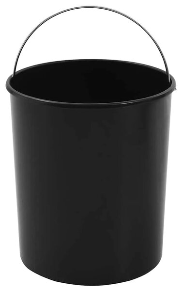 Ugradbena kuhinjska kanta za smeće od nehrđajućeg čelika 8 L - Crna i srebrna 27 x 29 cm 1 Crna i srebrna