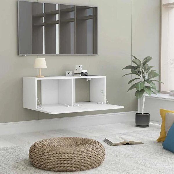 TV ormarić bijeli 80 x 30 x 30 cm od konstruiranog drva - Bijela 1 80 cm Bijela