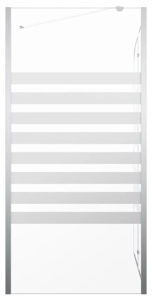Tuš kabina 120 x 68 x 130 cm od kaljenog stakla prugasta - Bijela Pruga Bijela Pruga