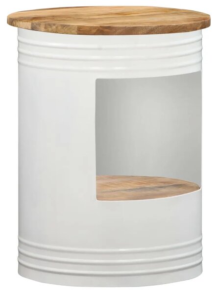 Stolić za kavu 43 x 55 cm od masivnog drva manga - Bijela 43 x 55 cm 1 Bijela