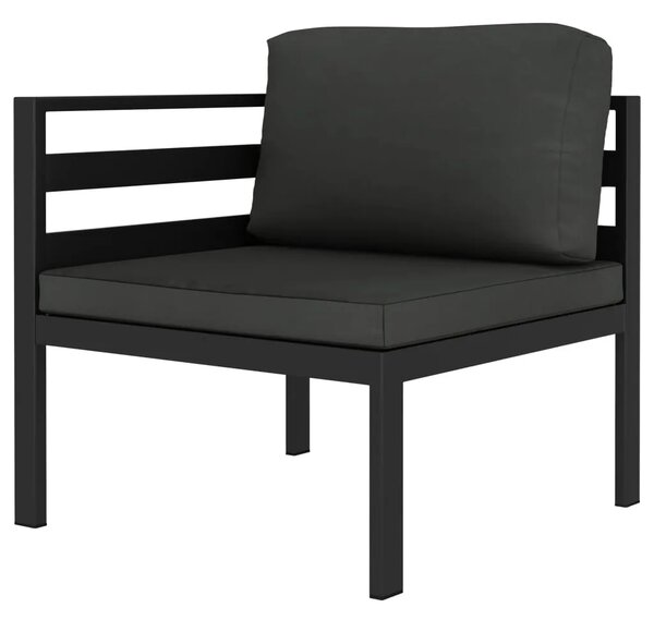 Vrtna garnitura - 2-dijelni set vrtnih sofa s jastucima aluminijski antracit - Kutna sofa (2 kom) 1 Kutna sofa (2 kom)