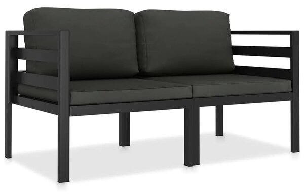 Vrtna garnitura - 2-dijelni set vrtnih sofa s jastucima aluminijski antracit - Kutna sofa (2 kom) 1 Kutna sofa (2 kom)