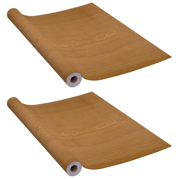Samoljepljive folije za vrata 2 kom svijetli hrast 210x90 cm PVC - Boja hrasta 2 Boja hrasta 2