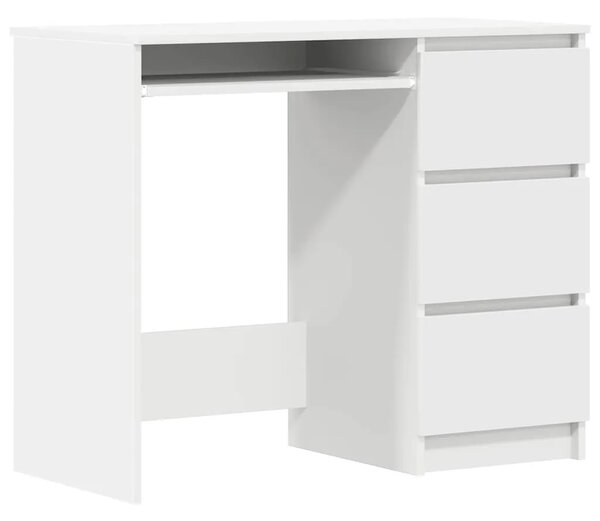 Radni stol bijeli 90 x 45 x 76 cm konstruirano drvo - Bijela Bijela