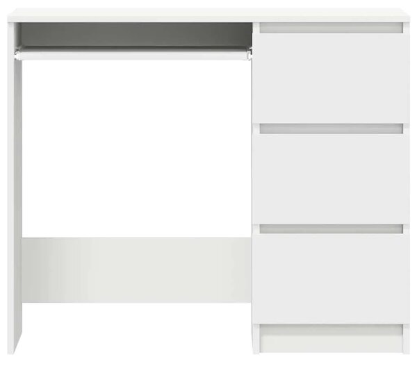 Radni stol bijeli 90 x 45 x 76 cm konstruirano drvo - Bijela Bijela