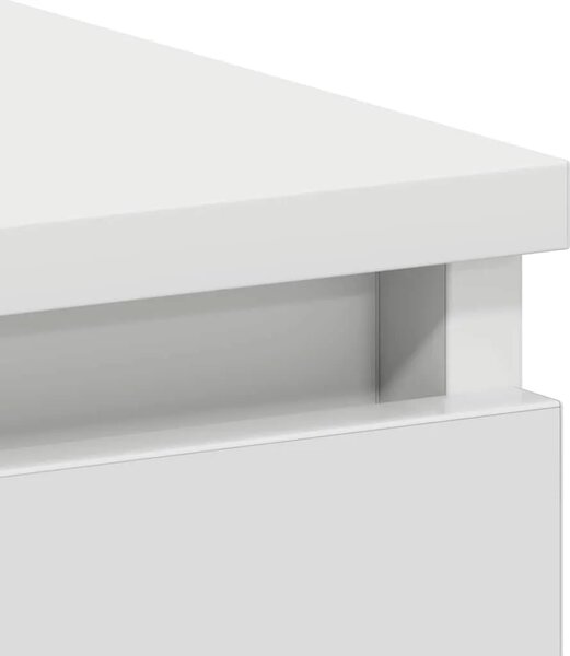 Radni stol bijeli 90 x 45 x 76 cm konstruirano drvo - Bijela Bijela
