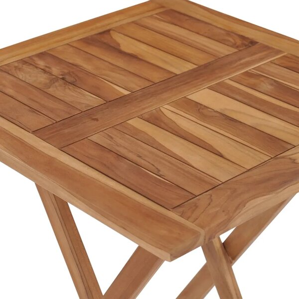 Sklopivi vrtni stol 60 x 60 x 75 cm od masivne tikovine - 1 Četvrtasto Četvrtasto