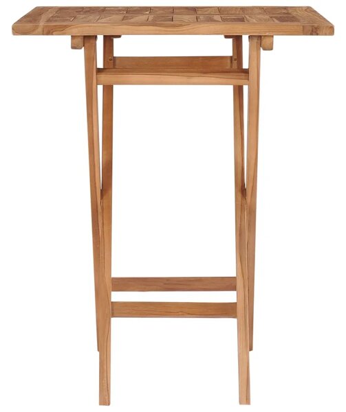 Sklopivi vrtni stol 60 x 60 x 75 cm od masivne tikovine - 1 Četvrtasto Četvrtasto
