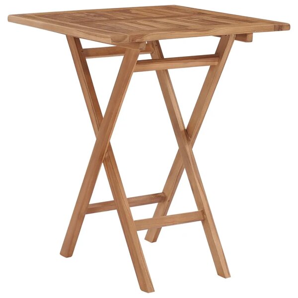 Sklopivi vrtni stol 60 x 60 x 75 cm od masivne tikovine - 1 Četvrtasto Četvrtasto