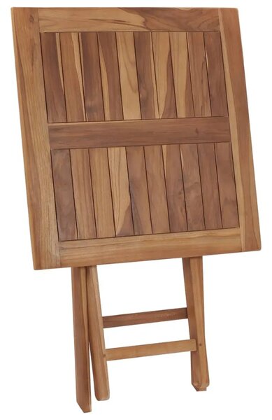 Sklopivi vrtni stol 60 x 60 x 75 cm od masivne tikovine - 1 Četvrtasto Četvrtasto