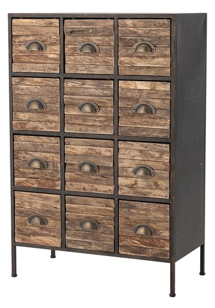 Crna/smeđa metalna komoda 60,5x92x33,5 cm Matteo – Bloomingville