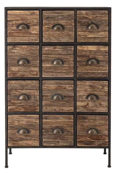 Crna/smeđa metalna komoda 60,5x92x33,5 cm Matteo – Bloomingville