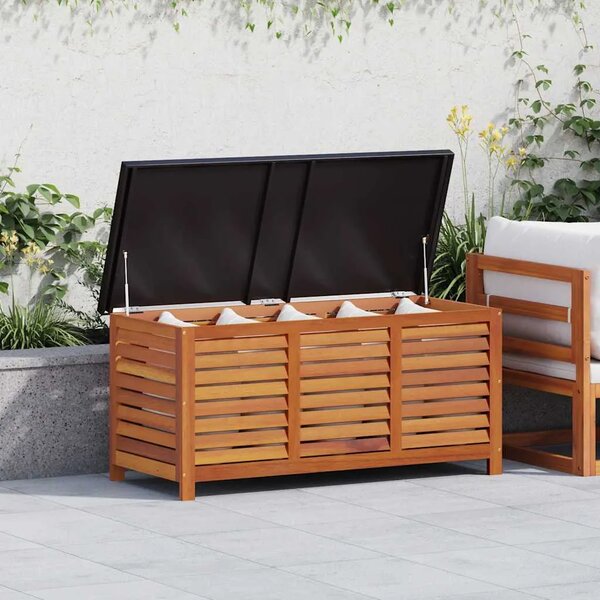 Vrtna kutija za pohranu 117x50x55 cm masivno drvo eukaliptusa - 117 x 55 x 50 cm 117 x 55 x 50 cm