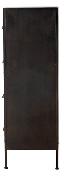 Crna/smeđa metalna komoda 60,5x92x33,5 cm Matteo – Bloomingville