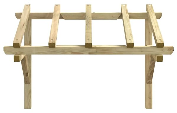 Nadstrešnica za vrata 150 x 100 x 100 cm od masivne borovine - 150 x 100 x 100 cm 1 150 x 100 x 100 cm