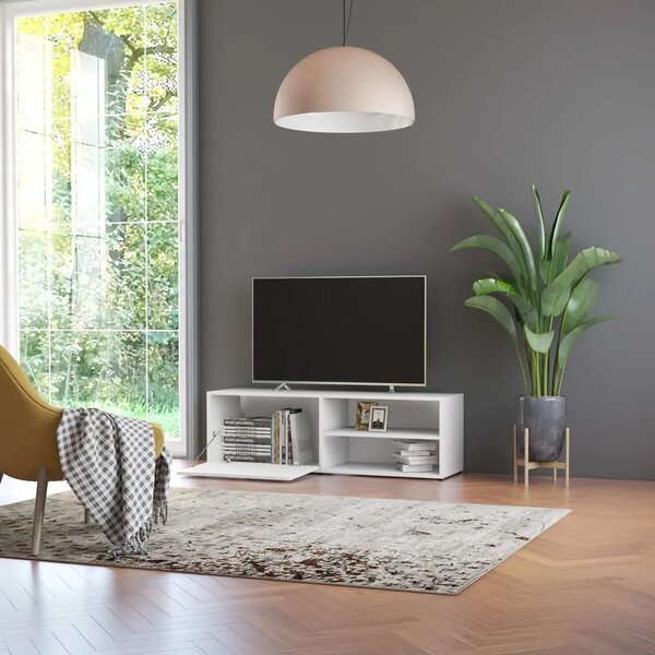TV ormarić bijeli 120 x 34 x 37 cm od konstruiranog drva - Bijela 1 Bijela