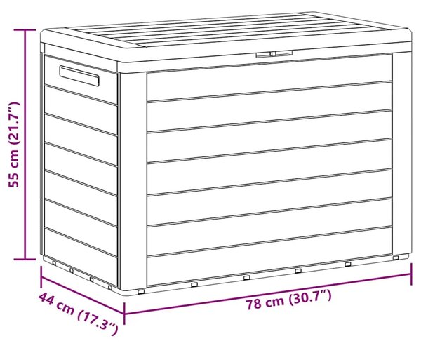 Vrtna kutija za pohranu antracit 78 x 44 x 55 cm - Antracit 190 l Antracit 190 l