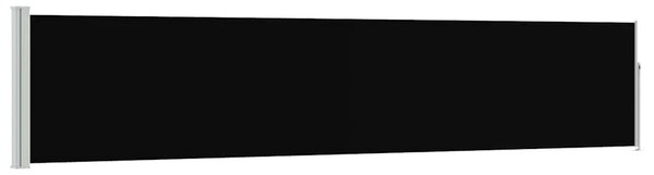 Uvlačiva bočna tenda za terasu 100 x 514 cm crna - Crna 100 x 500 cm 1 Crna