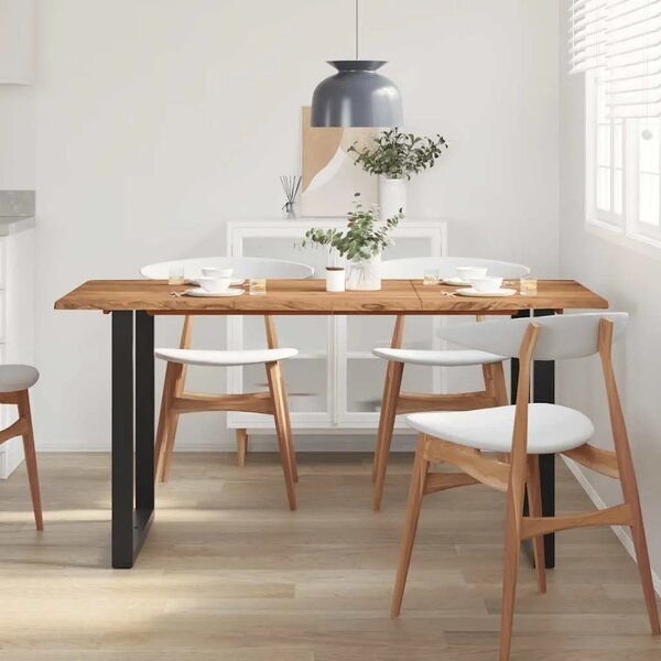 Blagovaonski stol 154x80x76 cm od masivnog bagremovog drva - Crna 154 x 80 x 76 cm 1 Crna