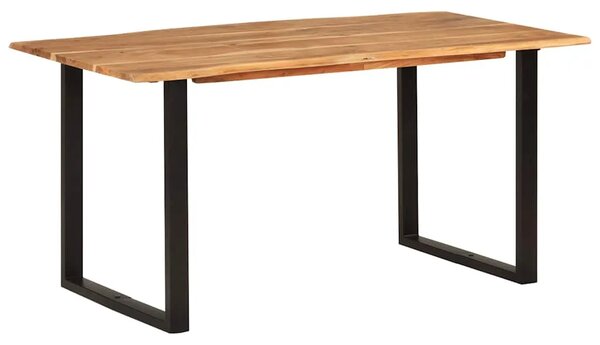 Blagovaonski stol 154x80x76 cm od masivnog bagremovog drva - Crna 154 x 80 x 76 cm 1 Crna