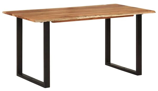 Blagovaonski stol 154x80x76 cm od masivnog bagremovog drva - Crna 154 x 80 x 76 cm 1 Crna