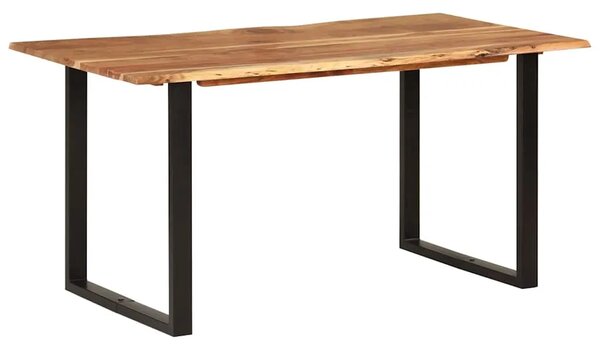 Blagovaonski stol 154x80x76 cm od masivnog bagremovog drva - Crna 154 x 80 x 76 cm 1 Crna