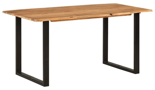 Blagovaonski stol 154x80x76 cm od masivnog bagremovog drva - Crna 154 x 80 x 76 cm 1 Crna