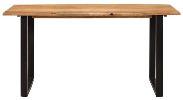 Blagovaonski stol 154x80x76 cm od masivnog bagremovog drva - Crna 154 x 80 x 76 cm 1 Crna