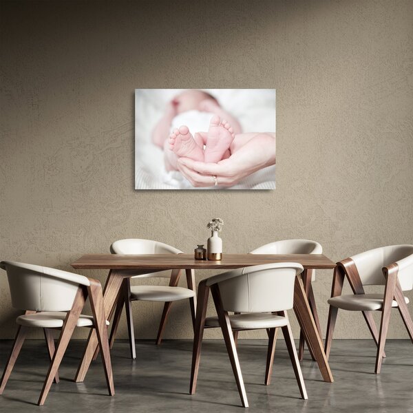 Staklena slika dječjih stopala (70x50 cm)