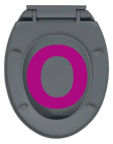 Daska za wc - Toaletna daska s mekim zatvaranjem siva ovalna - Siva 1 Ne Siva