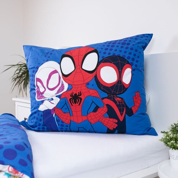 Plava pamučna dječja posteljina za krevet za jednu osobu 140x200 cm Spidey – Jerry Fabrics