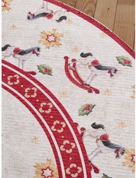 Crveni okrugao tepih s božićnim motivom ø 160 cm Toy's Delight Rocking Horse – Villeroy&Boch