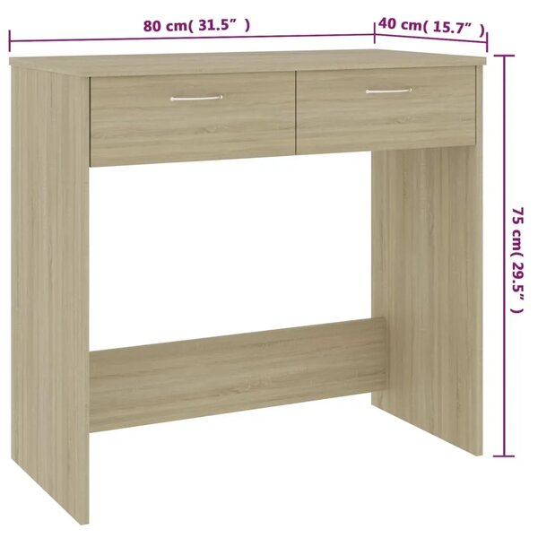 Radni stol boja hrasta sonome 80 x 40 x 75 cm konstruirano drvo - sonoma hrast Sonoma hrast