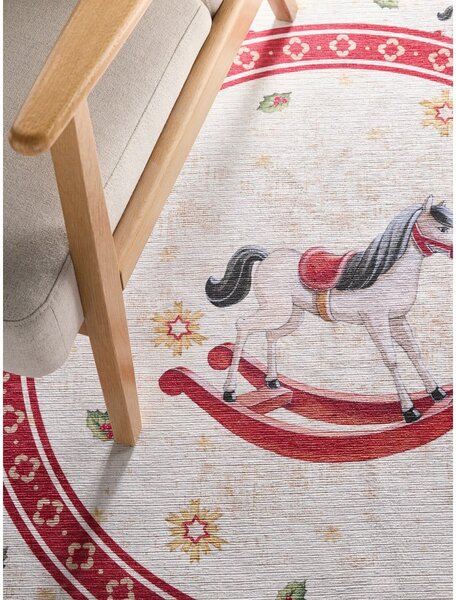 Crveni okrugao tepih s božićnim motivom ø 160 cm Toy's Delight Rocking Horse – Villeroy&Boch