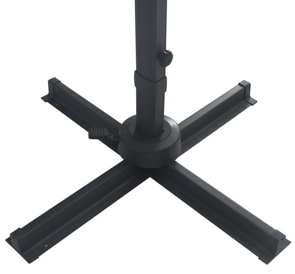Konzolni vrtni suncobran LED sa stupom 400x300 cm boja pijeska - Pijesak 400 x 300 cm (7 x 5 cm) 1 Pijesak