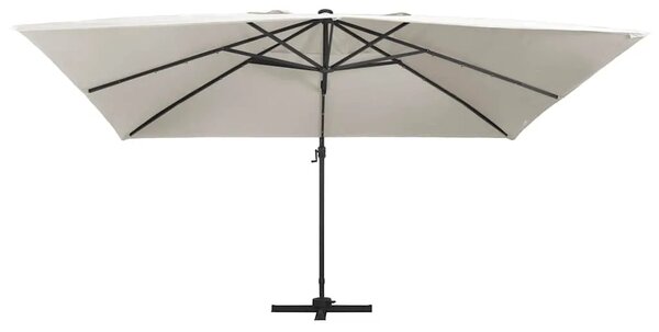Konzolni vrtni suncobran LED sa stupom 400x300 cm boja pijeska - Pijesak 400 x 300 cm (7 x 5 cm) 1 Pijesak