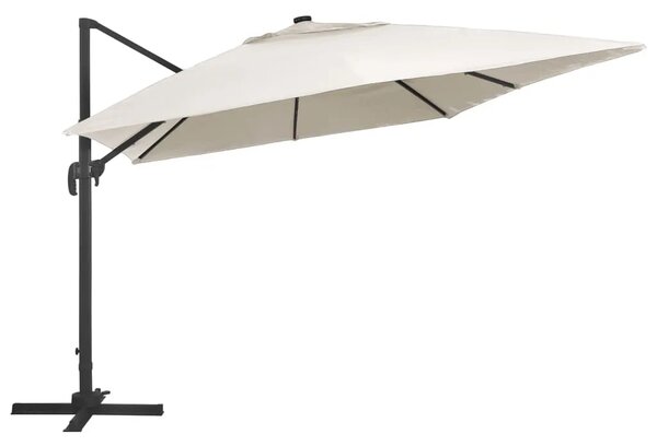 Konzolni vrtni suncobran LED sa stupom 400x300 cm boja pijeska - Pijesak 400 x 300 cm (7 x 5 cm) 1 Pijesak