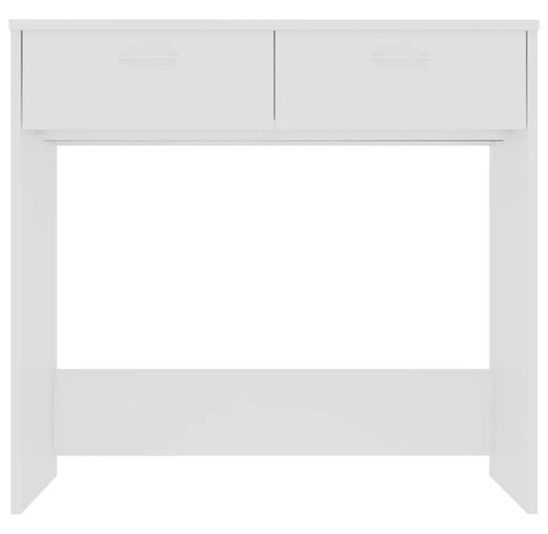 Radni stol bijeli 80 x 40 x 75 cm od konstruiranog drva - Bijela Bijela
