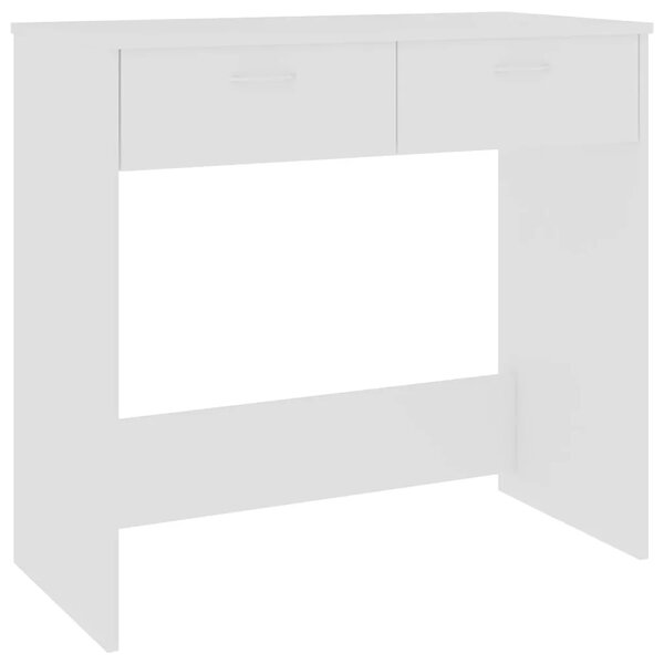Radni stol bijeli 80 x 40 x 75 cm od konstruiranog drva - Bijela Bijela