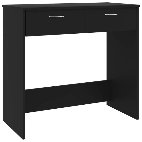 Radni stol crni 80 x 40 x 75 cm od konstruiranog drva - Crna Crna