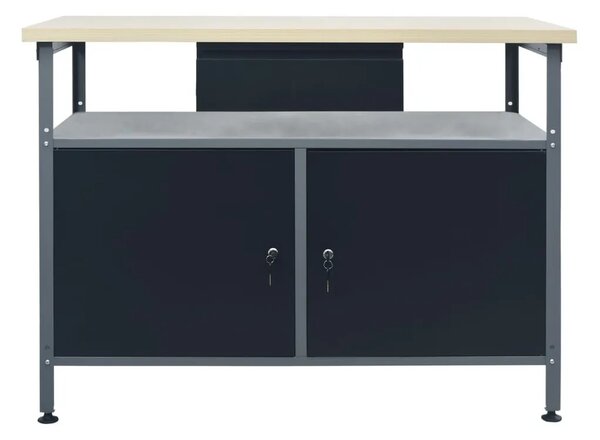 Radni stol crni 120 x 60 x 85 cm čelični