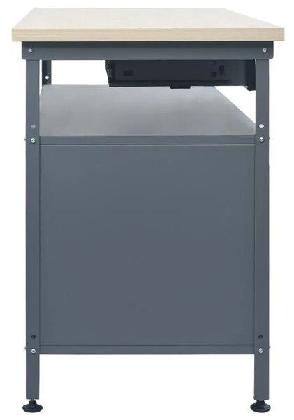 Radni stol crni 120 x 60 x 85 cm čelični