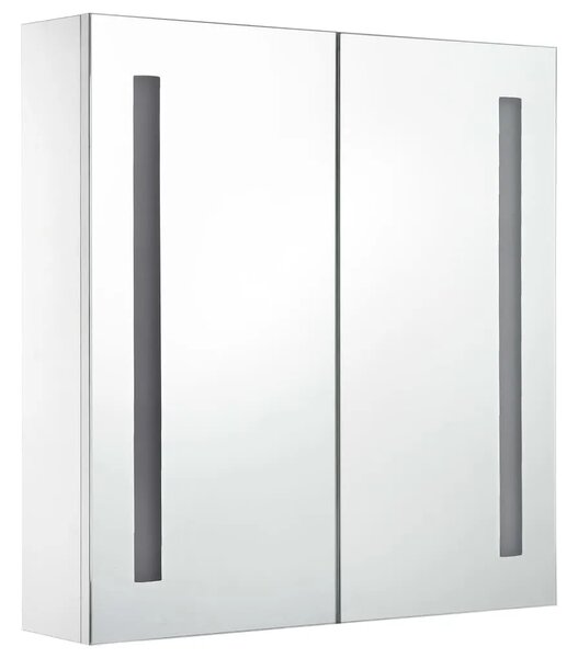 LED kupaonski ormarić s ogledalom 60 x 14 x 62 cm - bijela i srebrna 62 x 14 x 60 cm 1 Bijela i srebrna