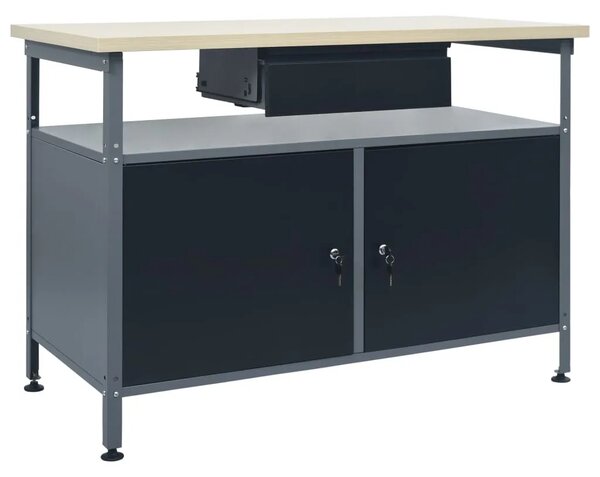 Radni stol crni 120 x 60 x 85 cm čelični