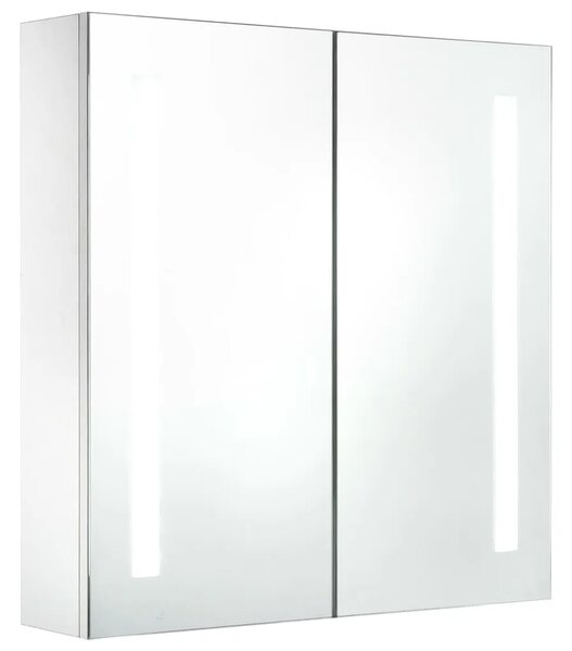 LED kupaonski ormarić s ogledalom 60 x 14 x 62 cm - bijela i srebrna 62 x 14 x 60 cm 1 Bijela i srebrna