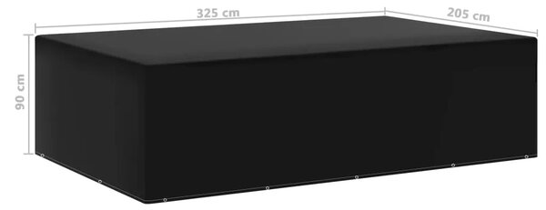 Navlaka za vrtni namještaj s 12 ušica 205 x 325 x 90 cm - 205 x 325 x 90 cm 1 205 x 325 x 90 cm 1