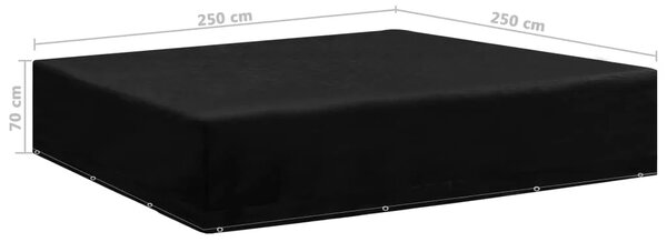 Navlaka za vrtni namještaj s 12 ušica 250 x 250 x 70 cm - 250 x 250 x 70 cm 1 250 x 250 x 70 cm 1