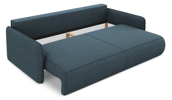 Plava sklopiva/s prostorom za odlaganje sofa 216 cm Nanea – Makamii