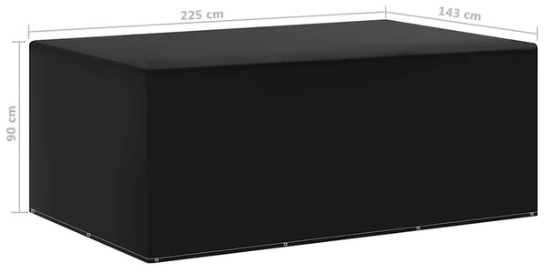 Navlaka za vrtni namještaj sa 7 ušica 143 x 225 x 90 cm - 143 x 225 x 90 cm 1 143 x 225 x 90 cm 1