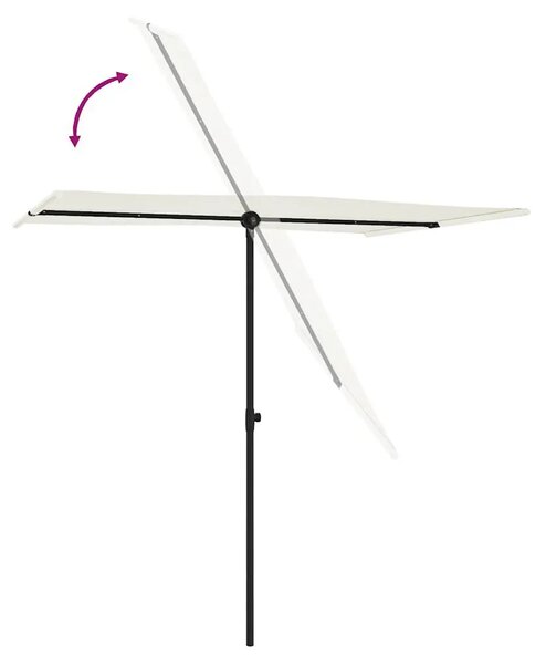Vrtni suncobran s aluminijskim stupom 2 x 1 5 m pješčano bijeli - Pijesak bijela 200 x 150 cm 1 Pijesak bijela